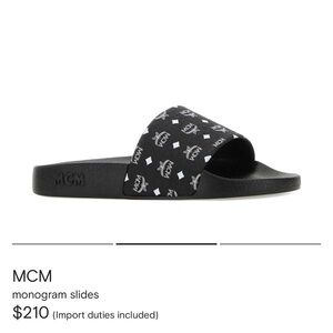 MCM Orange Box with Black Slide Sandals